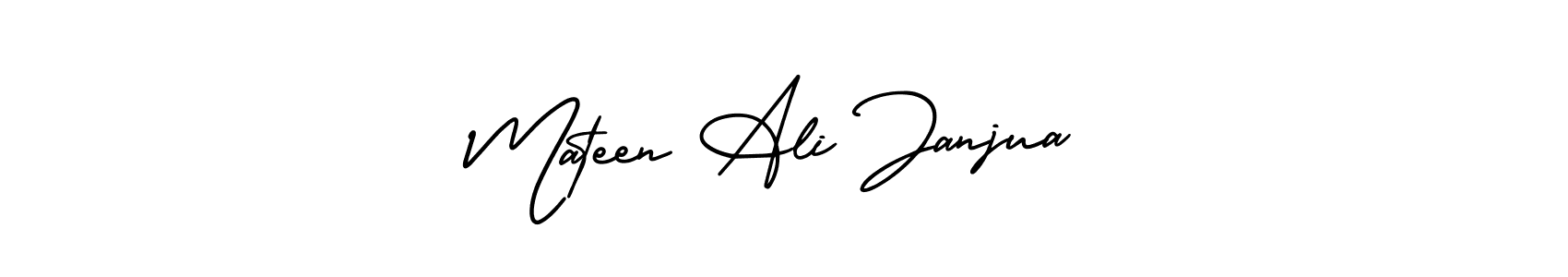 AmerikaSignatureDemo-Regular is a professional signature style that is perfect for those who want to add a touch of class to their signature. It is also a great choice for those who want to make their signature more unique. Get Mateen Ali Janjua name to fancy signature for free. Mateen Ali Janjua signature style 3 images and pictures png