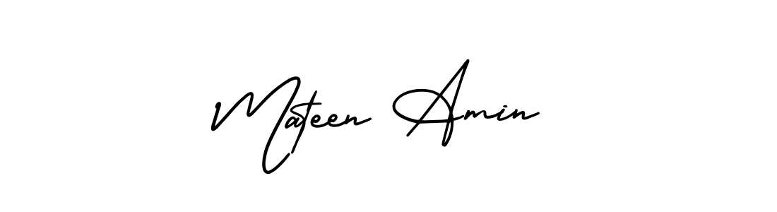 Design your own signature with our free online signature maker. With this signature software, you can create a handwritten (AmerikaSignatureDemo-Regular) signature for name Mateen Amin. Mateen Amin signature style 3 images and pictures png