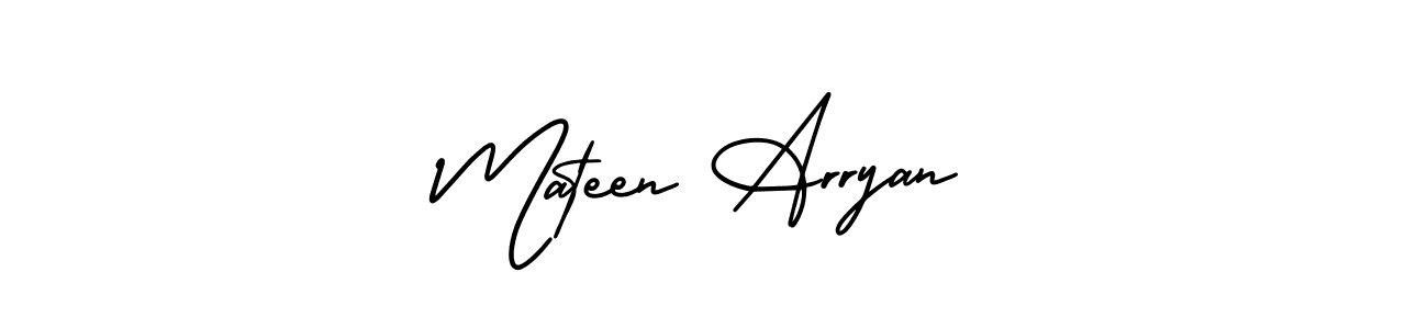 How to make Mateen Arryan signature? AmerikaSignatureDemo-Regular is a professional autograph style. Create handwritten signature for Mateen Arryan name. Mateen Arryan signature style 3 images and pictures png