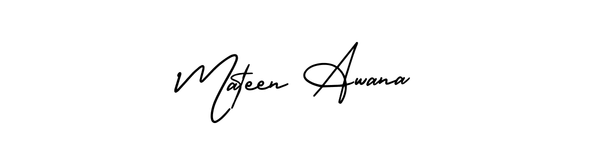Make a beautiful signature design for name Mateen Awana. With this signature (AmerikaSignatureDemo-Regular) style, you can create a handwritten signature for free. Mateen Awana signature style 3 images and pictures png