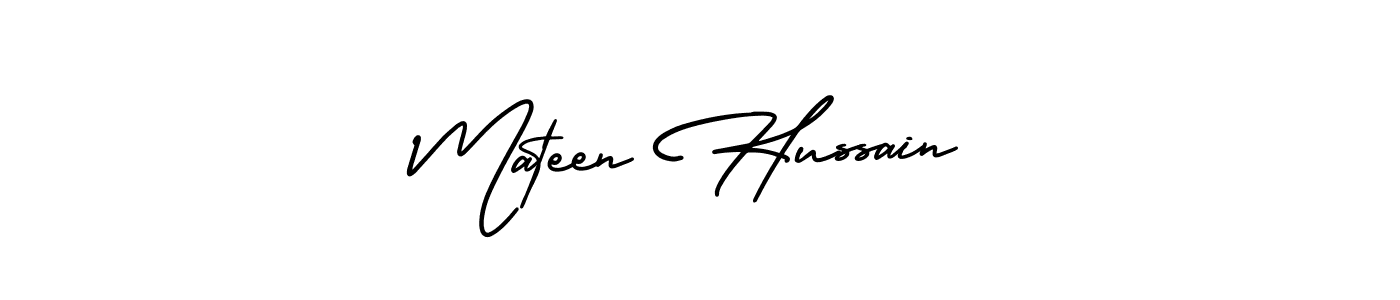 Design your own signature with our free online signature maker. With this signature software, you can create a handwritten (AmerikaSignatureDemo-Regular) signature for name Mateen Hussain. Mateen Hussain signature style 3 images and pictures png