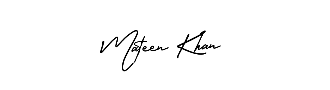 You should practise on your own different ways (AmerikaSignatureDemo-Regular) to write your name (Mateen Khan) in signature. don't let someone else do it for you. Mateen Khan signature style 3 images and pictures png