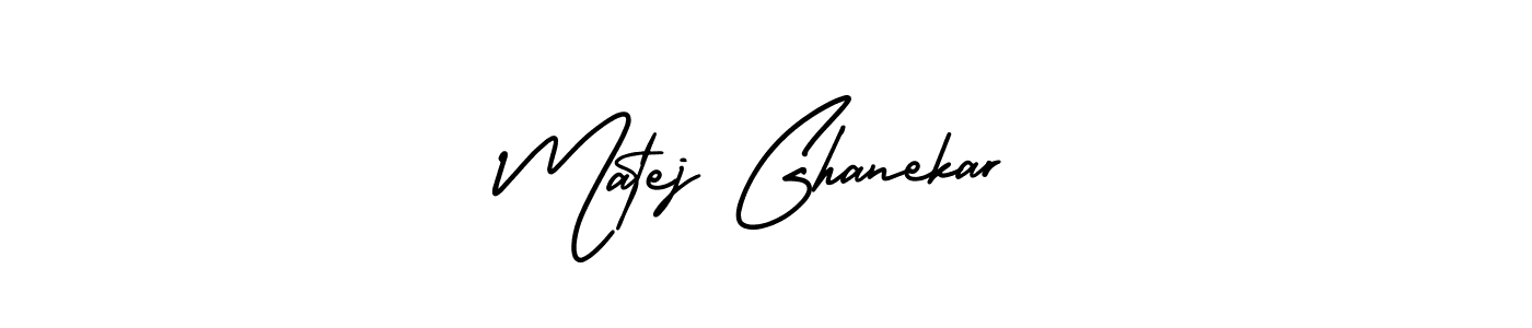AmerikaSignatureDemo-Regular is a professional signature style that is perfect for those who want to add a touch of class to their signature. It is also a great choice for those who want to make their signature more unique. Get Matej Ghanekar name to fancy signature for free. Matej Ghanekar signature style 3 images and pictures png