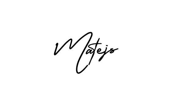 Make a beautiful signature design for name Matejs. With this signature (AmerikaSignatureDemo-Regular) style, you can create a handwritten signature for free. Matejs signature style 3 images and pictures png