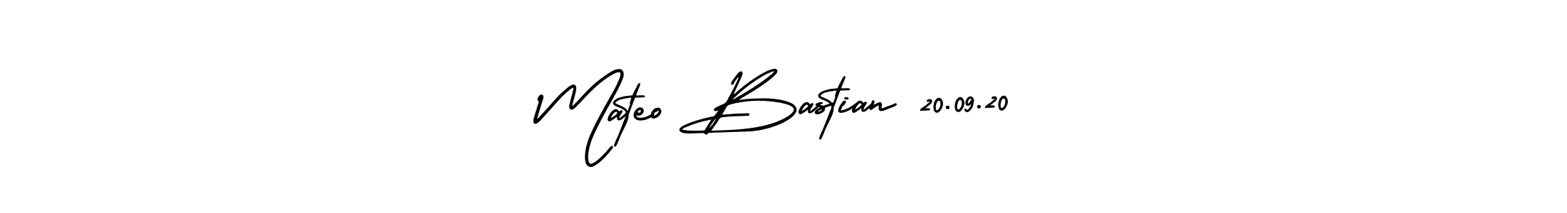 The best way (AmerikaSignatureDemo-Regular) to make a short signature is to pick only two or three words in your name. The name Mateo Bastian 20.09.20 include a total of six letters. For converting this name. Mateo Bastian 20.09.20 signature style 3 images and pictures png