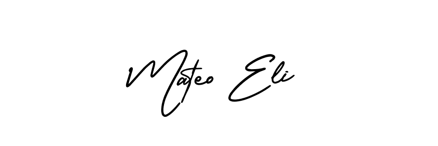 AmerikaSignatureDemo-Regular is a professional signature style that is perfect for those who want to add a touch of class to their signature. It is also a great choice for those who want to make their signature more unique. Get Mateo Eli name to fancy signature for free. Mateo Eli signature style 3 images and pictures png