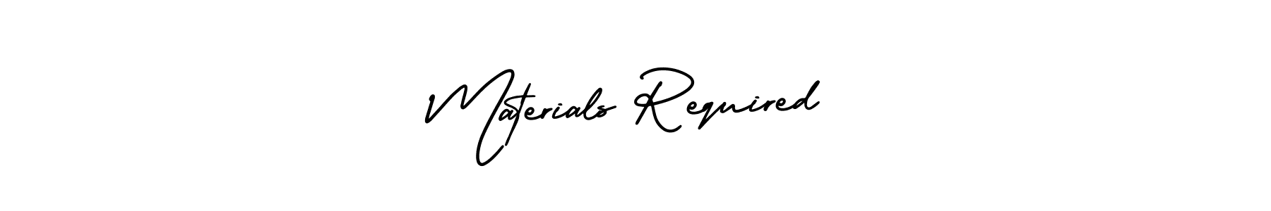 It looks lik you need a new signature style for name Materials Required. Design unique handwritten (AmerikaSignatureDemo-Regular) signature with our free signature maker in just a few clicks. Materials Required signature style 3 images and pictures png