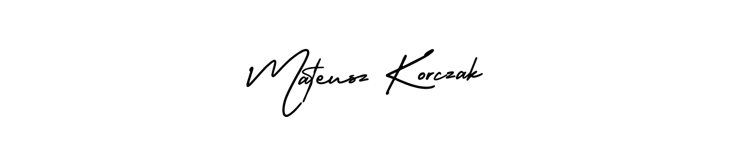 It looks lik you need a new signature style for name Mateusz Korczak. Design unique handwritten (AmerikaSignatureDemo-Regular) signature with our free signature maker in just a few clicks. Mateusz Korczak signature style 3 images and pictures png