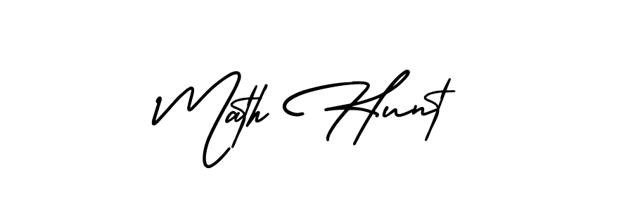 You should practise on your own different ways (AmerikaSignatureDemo-Regular) to write your name (Math Hunt) in signature. don't let someone else do it for you. Math Hunt signature style 3 images and pictures png