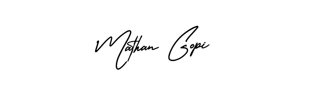 Design your own signature with our free online signature maker. With this signature software, you can create a handwritten (AmerikaSignatureDemo-Regular) signature for name Mathan Gopi. Mathan Gopi signature style 3 images and pictures png