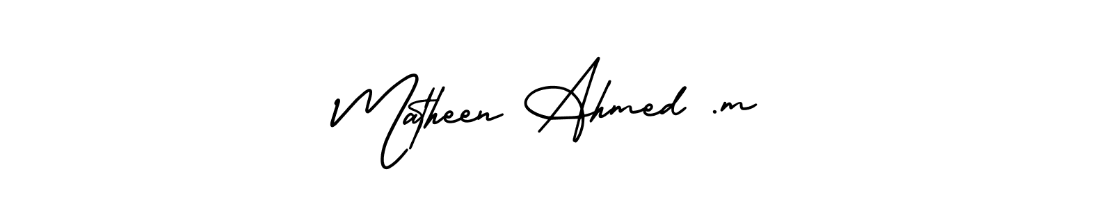 Best and Professional Signature Style for Matheen Ahmed .m. AmerikaSignatureDemo-Regular Best Signature Style Collection. Matheen Ahmed .m signature style 3 images and pictures png