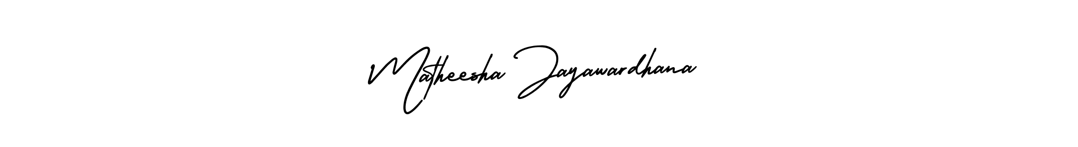 Use a signature maker to create a handwritten signature online. With this signature software, you can design (AmerikaSignatureDemo-Regular) your own signature for name Matheesha Jayawardhana. Matheesha Jayawardhana signature style 3 images and pictures png