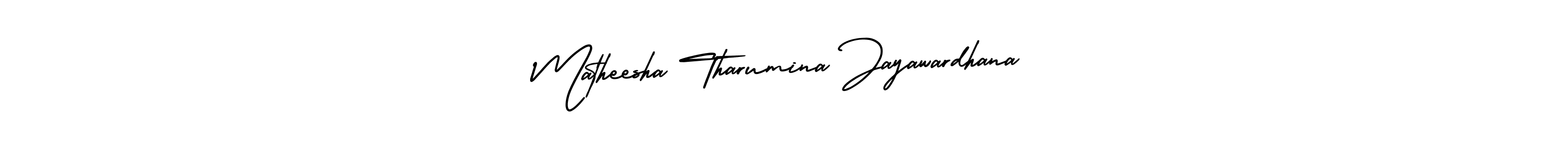 Make a short Matheesha Tharumina Jayawardhana signature style. Manage your documents anywhere anytime using AmerikaSignatureDemo-Regular. Create and add eSignatures, submit forms, share and send files easily. Matheesha Tharumina Jayawardhana signature style 3 images and pictures png
