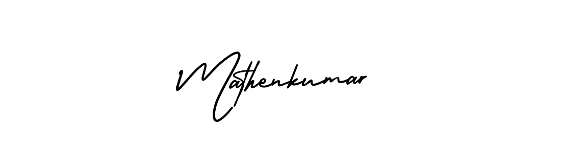 How to make Mathenkumar signature? AmerikaSignatureDemo-Regular is a professional autograph style. Create handwritten signature for Mathenkumar name. Mathenkumar signature style 3 images and pictures png
