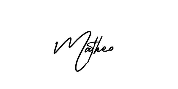 Create a beautiful signature design for name Matheo. With this signature (AmerikaSignatureDemo-Regular) fonts, you can make a handwritten signature for free. Matheo signature style 3 images and pictures png