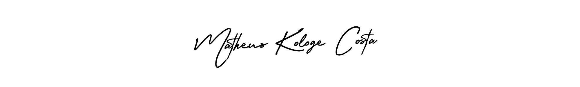 Matheus Kologe Costa stylish signature style. Best Handwritten Sign (AmerikaSignatureDemo-Regular) for my name. Handwritten Signature Collection Ideas for my name Matheus Kologe Costa. Matheus Kologe Costa signature style 3 images and pictures png