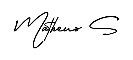 A modern signature idea for name Matheus S using AmerikaSignatureDemo-Regular font. Clean strokes and elegant curves make it stand out instantly. Matheus S signature style 3 images and pictures png