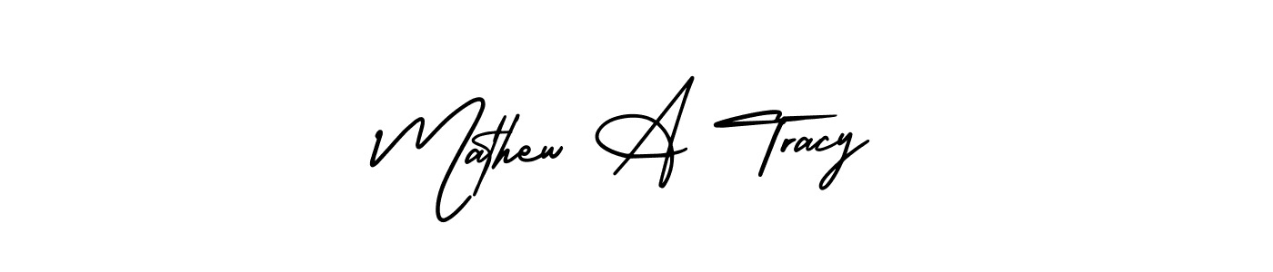 Similarly AmerikaSignatureDemo-Regular is the best handwritten signature design. Signature creator online .You can use it as an online autograph creator for name Mathew A Tracy. Mathew A Tracy signature style 3 images and pictures png