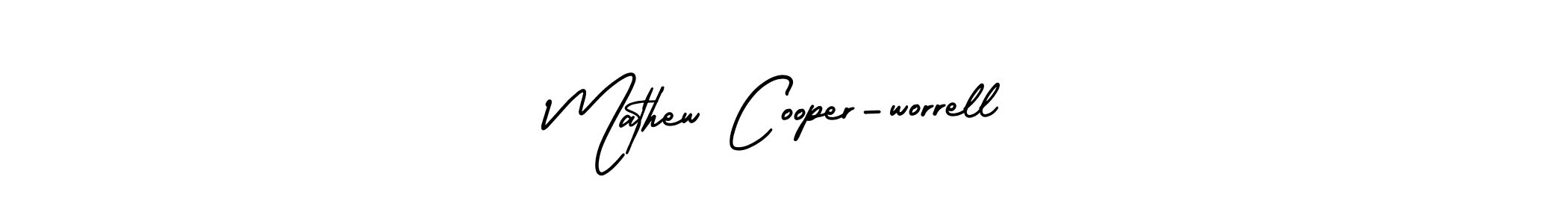The best way (AmerikaSignatureDemo-Regular) to make a short signature is to pick only two or three words in your name. The name Mathew Cooper-worrell include a total of six letters. For converting this name. Mathew Cooper-worrell signature style 3 images and pictures png