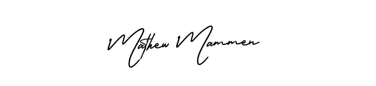 Mathew Mammen stylish signature style. Best Handwritten Sign (AmerikaSignatureDemo-Regular) for my name. Handwritten Signature Collection Ideas for my name Mathew Mammen. Mathew Mammen signature style 3 images and pictures png