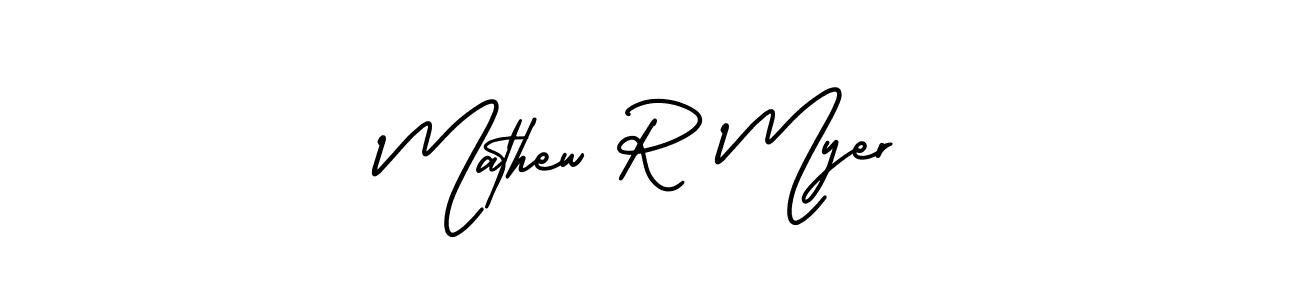 Design your own signature with our free online signature maker. With this signature software, you can create a handwritten (AmerikaSignatureDemo-Regular) signature for name Mathew R Myer. Mathew R Myer signature style 3 images and pictures png