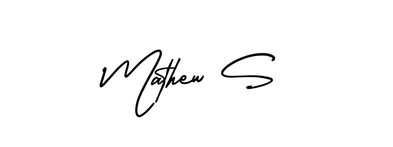 Also we have Mathew S name is the best signature style. Create professional handwritten signature collection using AmerikaSignatureDemo-Regular autograph style. Mathew S signature style 3 images and pictures png