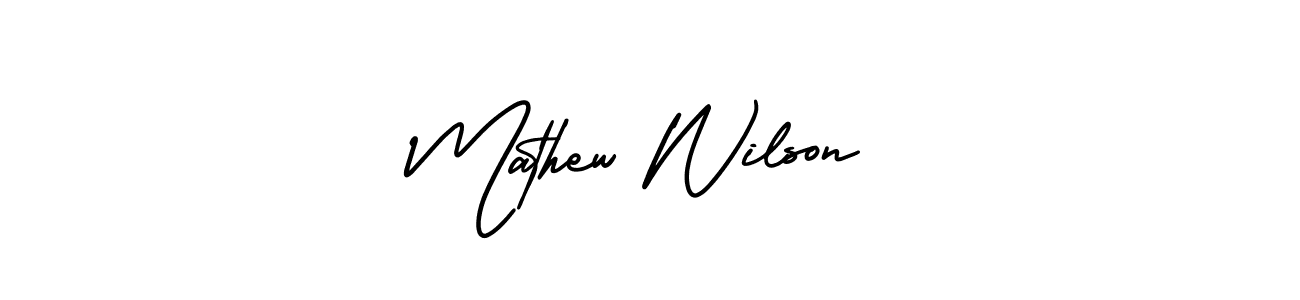 Use a signature maker to create a handwritten signature online. With this signature software, you can design (AmerikaSignatureDemo-Regular) your own signature for name Mathew Wilson. Mathew Wilson signature style 3 images and pictures png