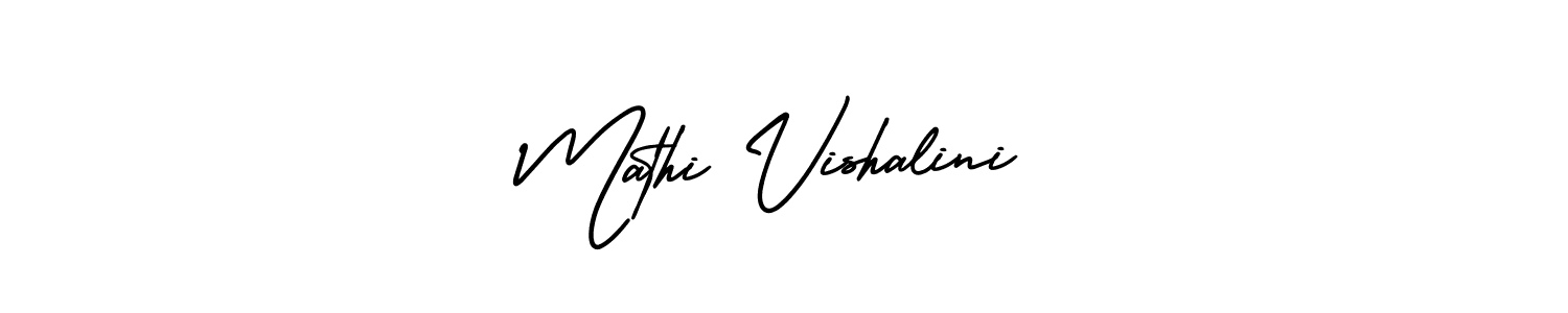 if you are searching for the best signature style for your name Mathi Vishalini. so please give up your signature search. here we have designed multiple signature styles  using AmerikaSignatureDemo-Regular. Mathi Vishalini signature style 3 images and pictures png