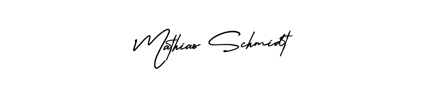 Make a beautiful signature design for name Mathias Schmidt. With this signature (AmerikaSignatureDemo-Regular) style, you can create a handwritten signature for free. Mathias Schmidt signature style 3 images and pictures png