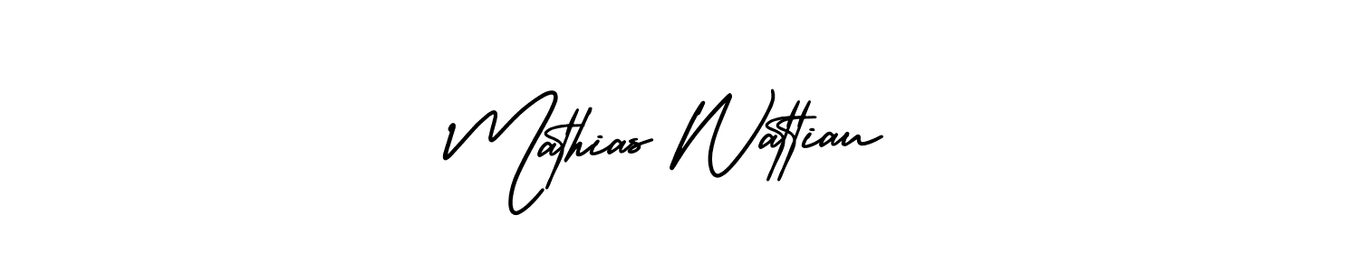 How to Draw Mathias Wattiau signature style? AmerikaSignatureDemo-Regular is a latest design signature styles for name Mathias Wattiau. Mathias Wattiau signature style 3 images and pictures png