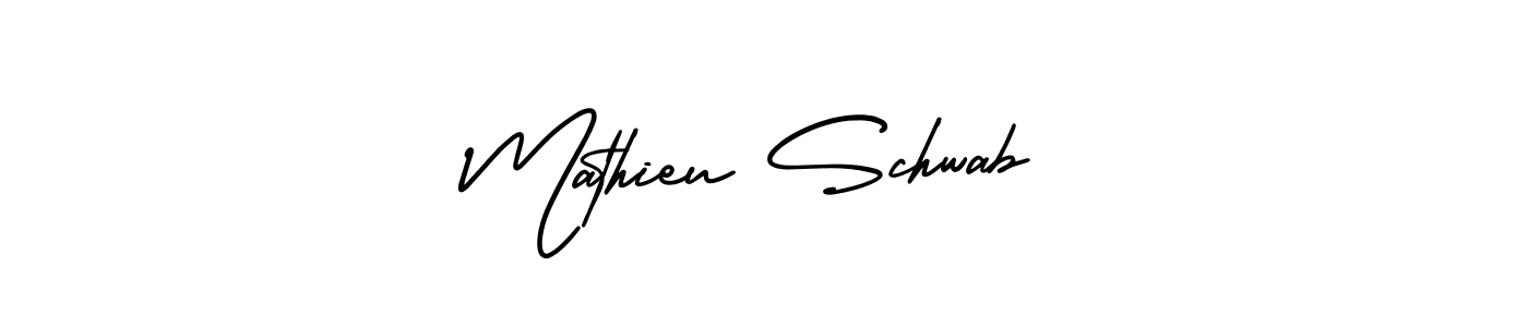 How to make Mathieu Schwab name signature. Use AmerikaSignatureDemo-Regular style for creating short signs online. This is the latest handwritten sign. Mathieu Schwab signature style 3 images and pictures png