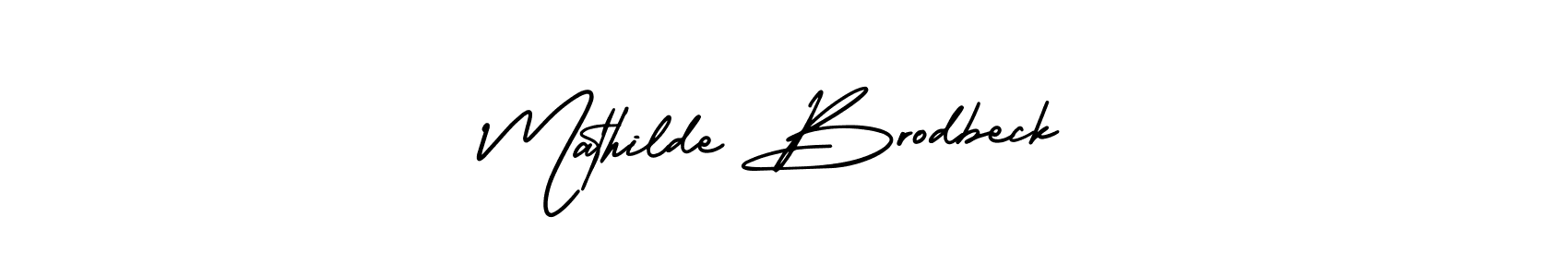 Make a beautiful signature design for name Mathilde Brodbeck. With this signature (AmerikaSignatureDemo-Regular) style, you can create a handwritten signature for free. Mathilde Brodbeck signature style 3 images and pictures png