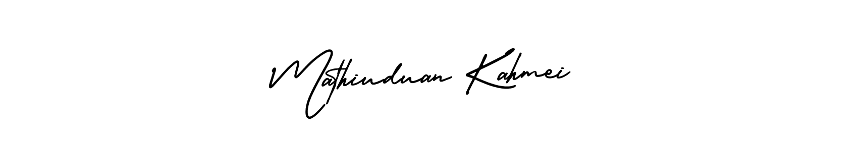 Once you've used our free online signature maker to create your best signature AmerikaSignatureDemo-Regular style, it's time to enjoy all of the benefits that Mathiuduan Kahmei name signing documents. Mathiuduan Kahmei signature style 3 images and pictures png