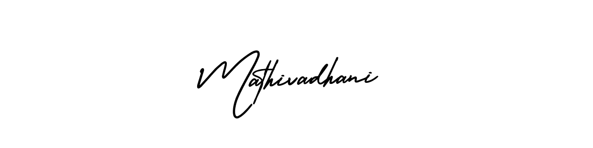 Also You can easily find your signature by using the search form. We will create Mathivadhani name handwritten signature images for you free of cost using AmerikaSignatureDemo-Regular sign style. Mathivadhani signature style 3 images and pictures png
