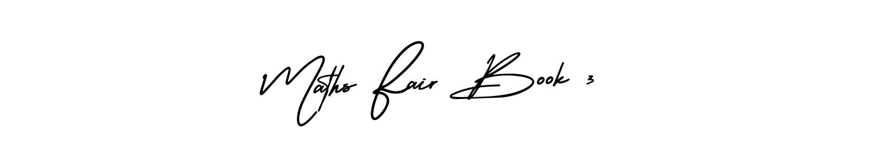 Maths Fair Book 3 stylish signature style. Best Handwritten Sign (AmerikaSignatureDemo-Regular) for my name. Handwritten Signature Collection Ideas for my name Maths Fair Book 3. Maths Fair Book 3 signature style 3 images and pictures png