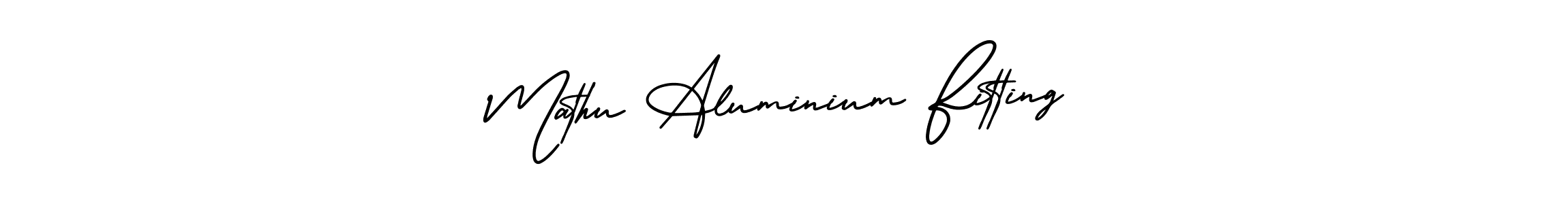 Also You can easily find your signature by using the search form. We will create Mathu Aluminium Fitting name handwritten signature images for you free of cost using AmerikaSignatureDemo-Regular sign style. Mathu Aluminium Fitting signature style 3 images and pictures png