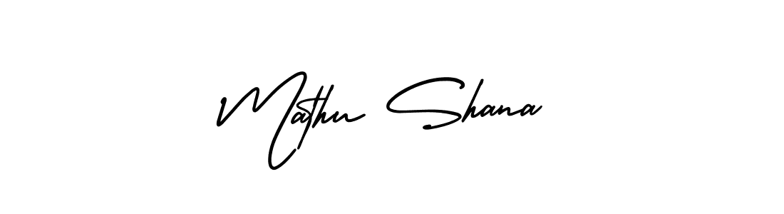 This is the best signature style for the Mathu Shana name. Also you like these signature font (AmerikaSignatureDemo-Regular). Mix name signature. Mathu Shana signature style 3 images and pictures png