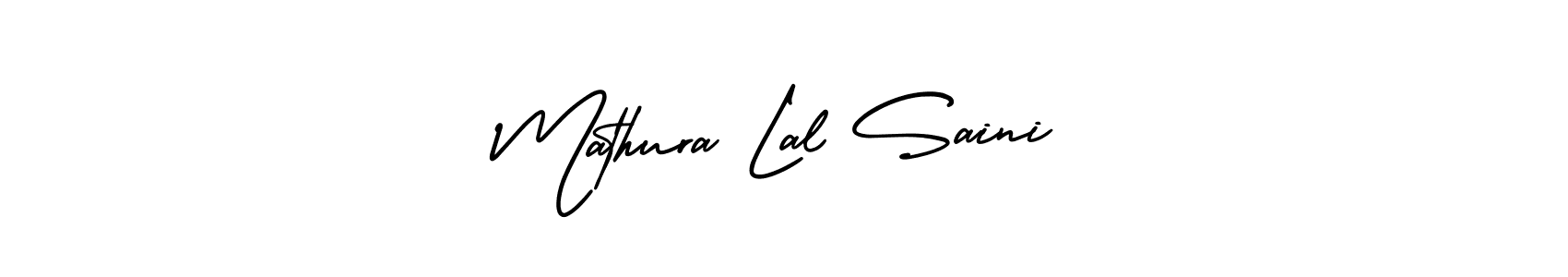 It looks lik you need a new signature style for name Mathura Lal Saini. Design unique handwritten (AmerikaSignatureDemo-Regular) signature with our free signature maker in just a few clicks. Mathura Lal Saini signature style 3 images and pictures png