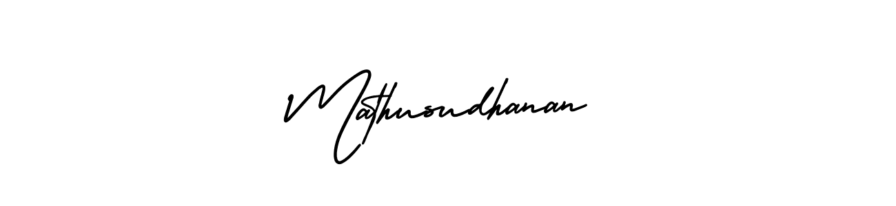 AmerikaSignatureDemo-Regular is a professional signature style that is perfect for those who want to add a touch of class to their signature. It is also a great choice for those who want to make their signature more unique. Get Mathusudhanan name to fancy signature for free. Mathusudhanan signature style 3 images and pictures png