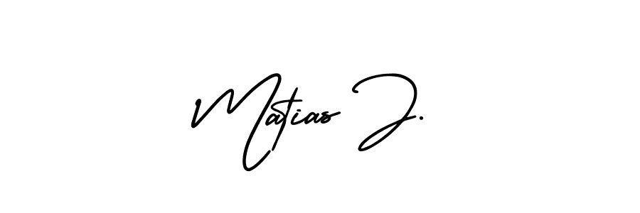 Matias J. stylish signature style. Best Handwritten Sign (AmerikaSignatureDemo-Regular) for my name. Handwritten Signature Collection Ideas for my name Matias J.. Matias J. signature style 3 images and pictures png
