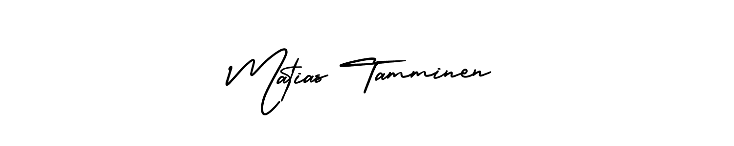 Use a signature maker to create a handwritten signature online. With this signature software, you can design (AmerikaSignatureDemo-Regular) your own signature for name Matias Tamminen. Matias Tamminen signature style 3 images and pictures png