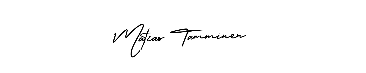 Use a signature maker to create a handwritten signature online. With this signature software, you can design (AmerikaSignatureDemo-Regular) your own signature for name Matias Tamminen. Matias Tamminen signature style 3 images and pictures png