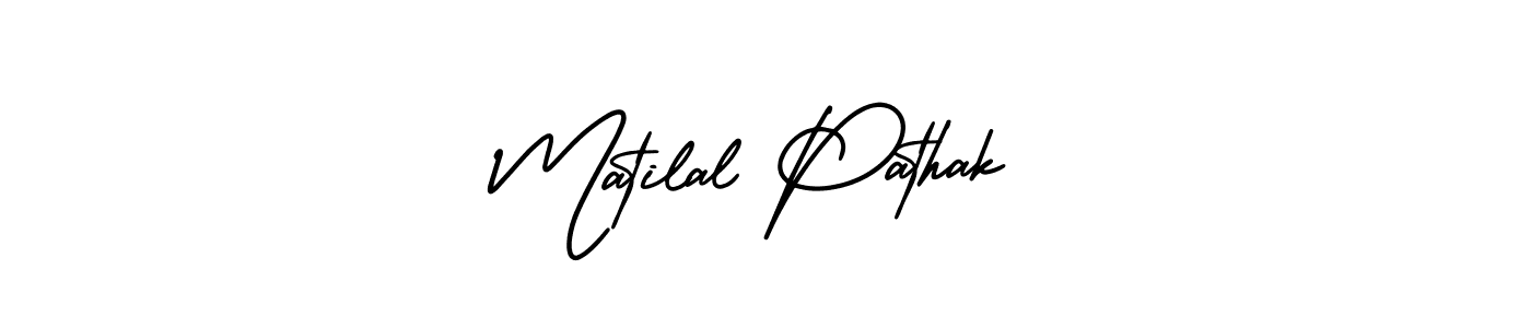 Create a beautiful signature design for name Matilal Pathak. With this signature (AmerikaSignatureDemo-Regular) fonts, you can make a handwritten signature for free. Matilal Pathak signature style 3 images and pictures png