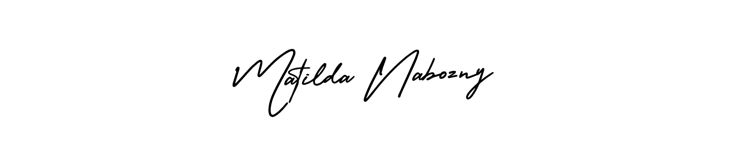 Matilda Nabozny stylish signature style. Best Handwritten Sign (AmerikaSignatureDemo-Regular) for my name. Handwritten Signature Collection Ideas for my name Matilda Nabozny. Matilda Nabozny signature style 3 images and pictures png