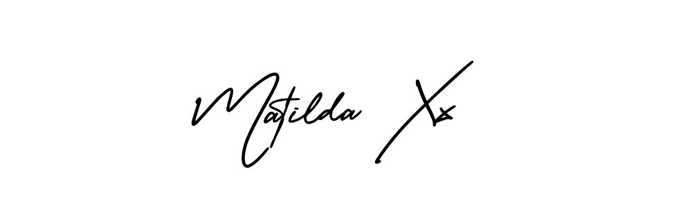 This is the best signature style for the Matilda Xx name. Also you like these signature font (AmerikaSignatureDemo-Regular). Mix name signature. Matilda Xx signature style 3 images and pictures png