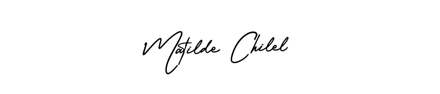 How to make Matilde Chilel name signature. Use AmerikaSignatureDemo-Regular style for creating short signs online. This is the latest handwritten sign. Matilde Chilel signature style 3 images and pictures png