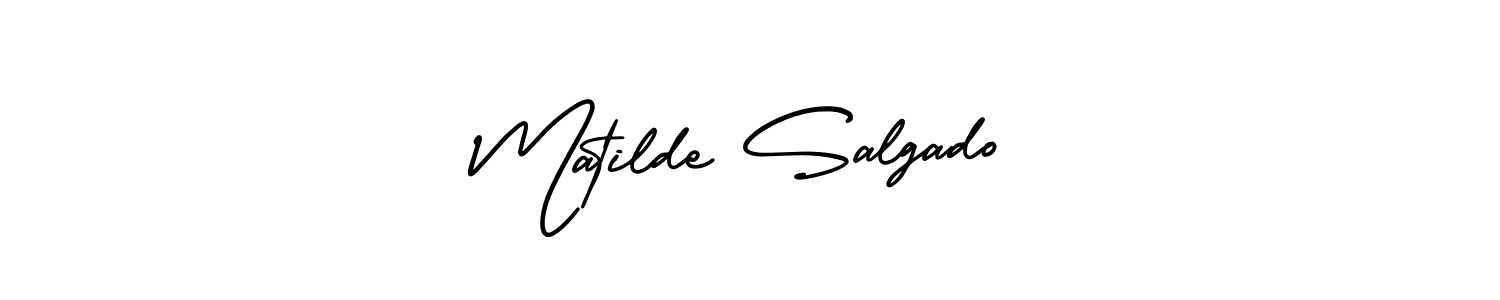 Create a beautiful signature design for name Matilde Salgado. With this signature (AmerikaSignatureDemo-Regular) fonts, you can make a handwritten signature for free. Matilde Salgado signature style 3 images and pictures png