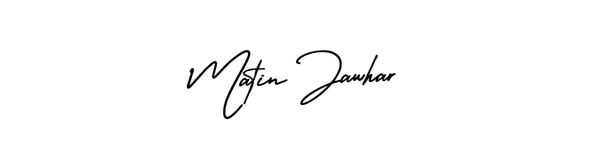 Matin Jawhar stylish signature style. Best Handwritten Sign (AmerikaSignatureDemo-Regular) for my name. Handwritten Signature Collection Ideas for my name Matin Jawhar. Matin Jawhar signature style 3 images and pictures png