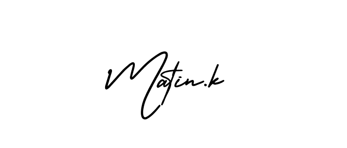 Matin.k stylish signature style. Best Handwritten Sign (AmerikaSignatureDemo-Regular) for my name. Handwritten Signature Collection Ideas for my name Matin.k. Matin.k signature style 3 images and pictures png