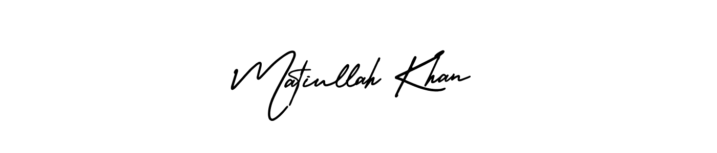 How to Draw Matiullah Khan signature style? AmerikaSignatureDemo-Regular is a latest design signature styles for name Matiullah Khan. Matiullah Khan signature style 3 images and pictures png